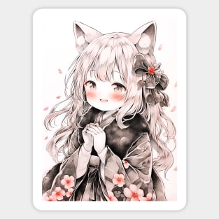 Cute Japanese Anime Girl Sticker